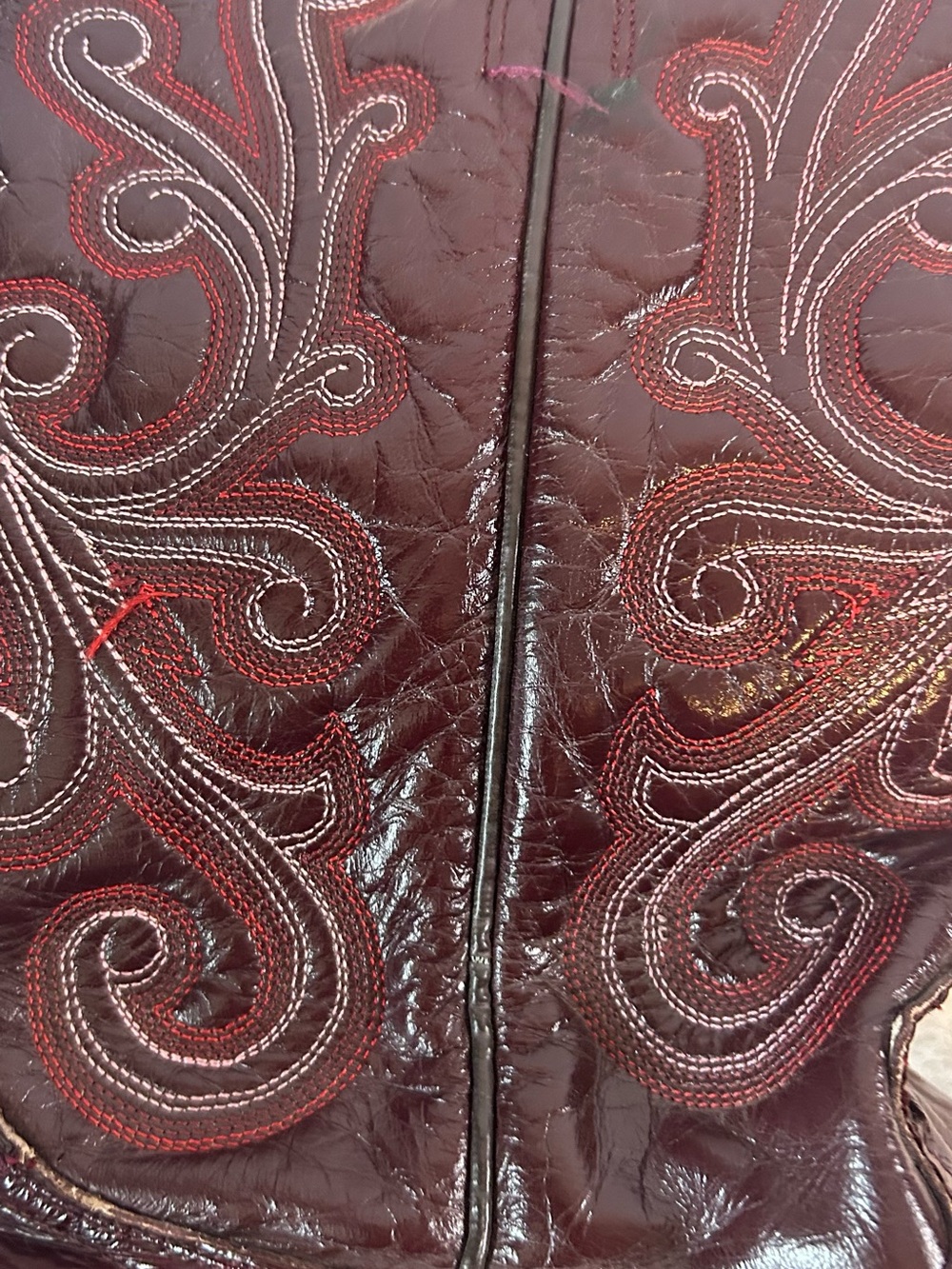 Indomables Boots Men 9.5  oxblood leather western cowboy boots Made in Mexico - Picture 5 of 14